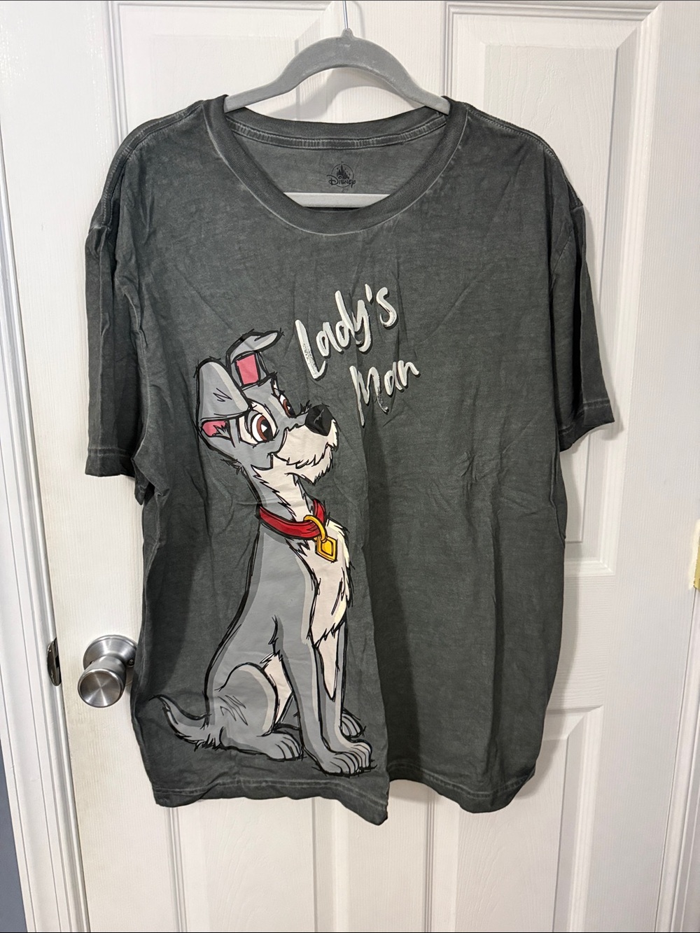 Disney Gray Crewneck Tee with Castle Logo